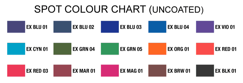 Spot Colour Chart
